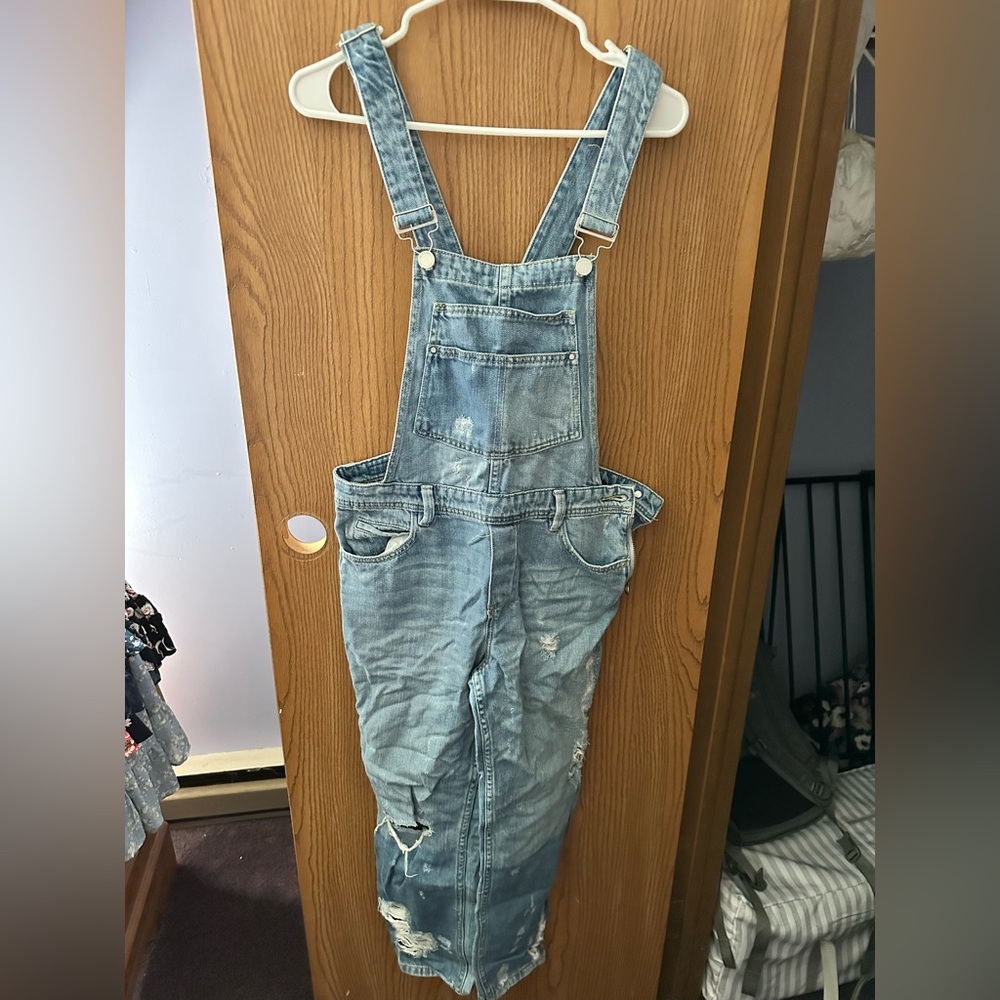 Blank NYC Light Blue Denim Bibs